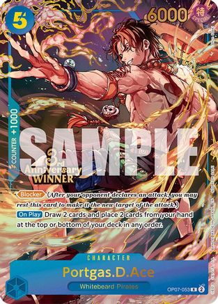 Portgas.D.Ace - OP07-053 (3rd Anniversary Winner) (OP07-053) - One Piece Promotion Cards One Piece
