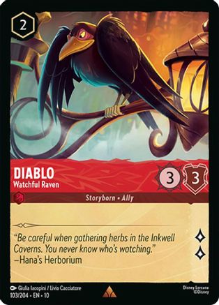 Diablo - Watchful Raven (103/204) - Whispers in the Well COLD FOIL