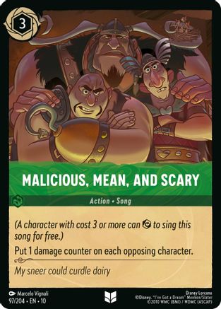 Malicious, Mean, and Scary (97/204) - Whispers in the Well COLD FOIL