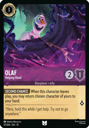 Olaf - Helping Hand (57/204) - Whispers in the Well COLD FOIL