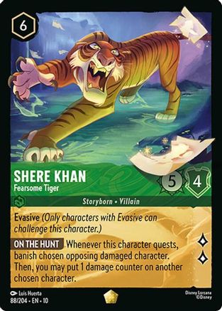 Shere Khan - Fearsome Tiger (88/204) - Whispers in the Well COLD FOIL