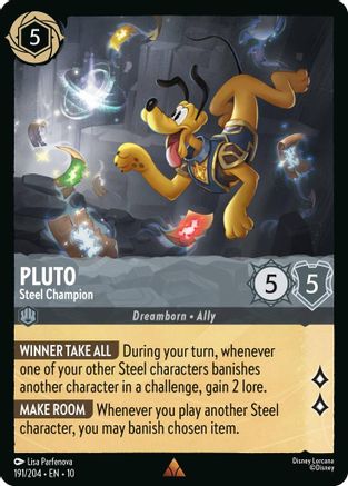 Pluto - Steel Champion (191/204) - Whispers in the Well COLD FOIL