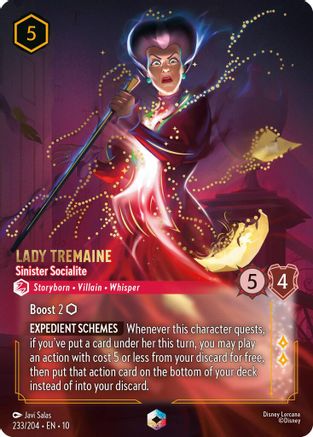 Lady Tremaine - Sinister Socialite (Enchanted) (233/204) - Whispers in the Well HOLOFOIL