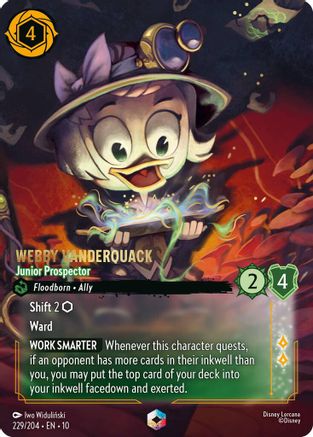 Webby Vanderquack - Junior Prospector (Enchanted) (229/204) - Whispers in the Well HOLOFOIL