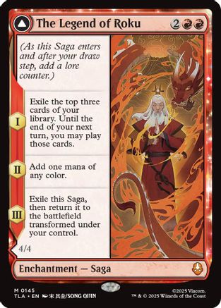 FOIL The Legend of Roku (TLA-145) - Avatar: The Last Airbender - Magic The Gathering