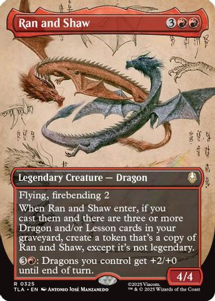 FOIL Ran and Shaw (Borderless) (TLA-325) - Avatar: The Last Airbender - Magic The Gathering