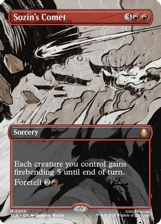 FOIL Sozin's Comet (0309) (Borderless) (TLA-309) - Avatar: The Last Airbender - Magic The Gathering