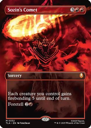 FOIL Sozin's Comet (0332) (Borderless) (TLA-332) - Avatar: The Last Airbender - Magic The Gathering