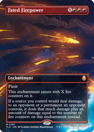 FOIL Fated Firepower (Borderless) (TLA-297) - Avatar: The Last Airbender - Magic The Gathering