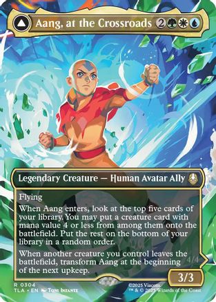 FOIL Aang, at the Crossroads (Borderless) (TLA-304) - Avatar: The Last Airbender - Magic The Gathering