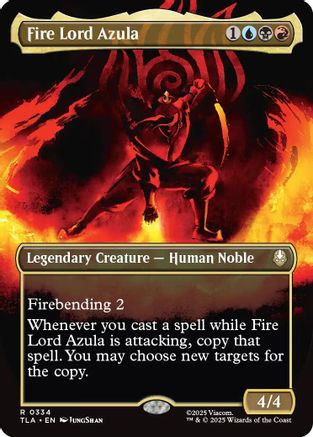 FOIL Fire Lord Azula (0334) (Borderless) (TLA-334) - Avatar: The Last Airbender - Magic The Gathering