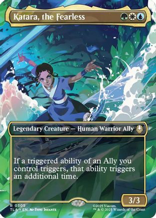 FOIL Katara, the Fearless (Borderless) (TLA-305) - Avatar: The Last Airbender - Magic The Gathering