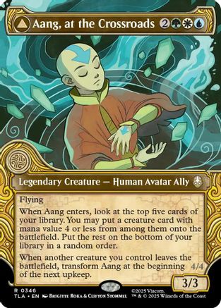 FOIL Aang, at the Crossroads (Showcase) (TLA-346) - Avatar: The Last Airbender - Magic The Gathering