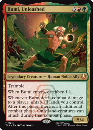 FOIL Bumi, Unleashed (TLA-211) - Avatar: The Last Airbender - Magic The Gathering