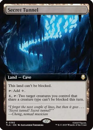 Secret Tunnel (Extended Art) (TLA-392) - Avatar: The Last Airbender - Magic The Gathering
