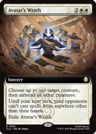 Avatar's Wrath (Extended Art) (TLA-365) - Avatar: The Last Airbender - Magic The Gathering