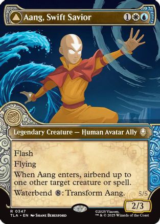FOIL Aang, Swift Savior (Showcase) (TLA-347) - Avatar: The Last Airbender - Magic The Gathering