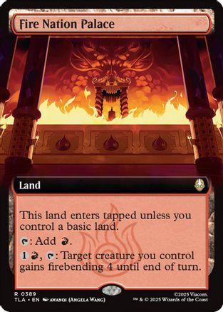 FOIL Fire Nation Palace (Extended Art) (TLA-389) - Avatar: The Last Airbender - Magic The Gathering