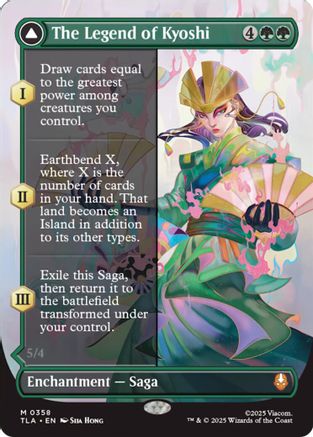 FOIL The Legend of Kyoshi (Borderless) (TLA-358) - Avatar: The Last Airbender - Magic The Gathering