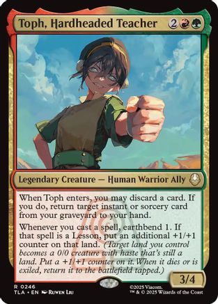 FOIL Toph, Hardheaded Teacher (TLA-246) - Avatar: The Last Airbender - Magic The Gathering