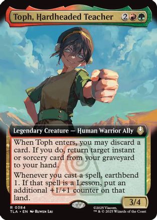 FOIL Toph, Hardheaded Teacher (Extended Art) (TLA-384) - Avatar: The Last Airbender - Magic The Gathering