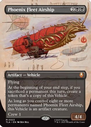 FOIL Phoenix Fleet Airship (Borderless) (TLA-323) - Avatar: The Last Airbender - Magic The Gathering