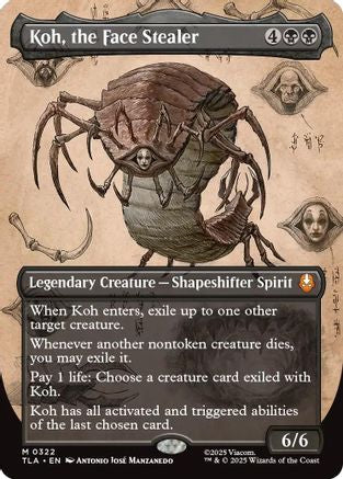 FOIL Koh, the Face Stealer (Borderless) (TLA-322) - Avatar: The Last Airbender - Magic The Gathering