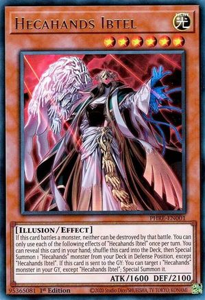 ULTRA RARE Hecahands Ibtel (PHRE-EN001) - Phantom Revenge 1st Edition