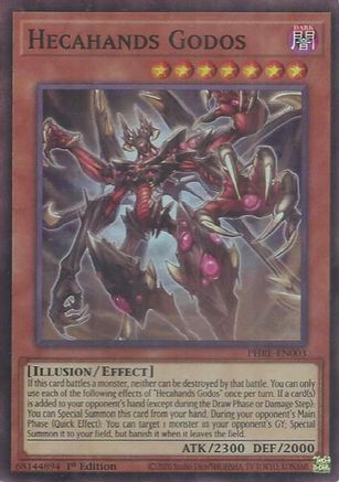 SUPER RARE Hecahands Godos (Super Rare) (PHRE-EN003) - Phantom Revenge 1st Edition
