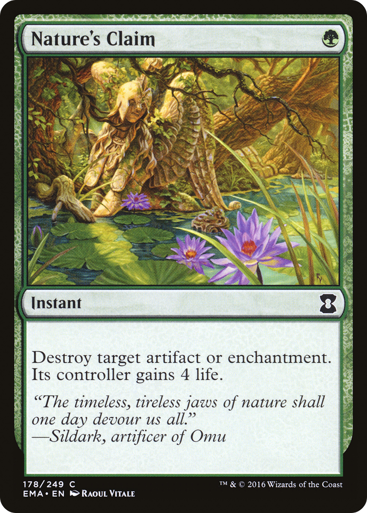 Nature's Claim (EMA-178) - Eternal Masters - Magic The Gathering