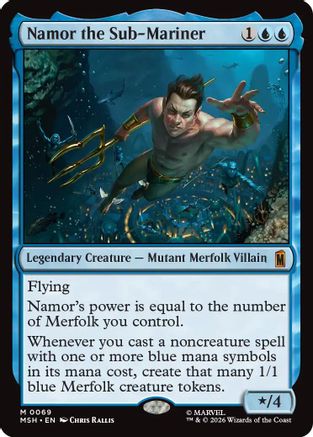 FOIL Namor the Sub-Mariner (MSH-069) - Marvel Super Heroes - Magic The Gathering