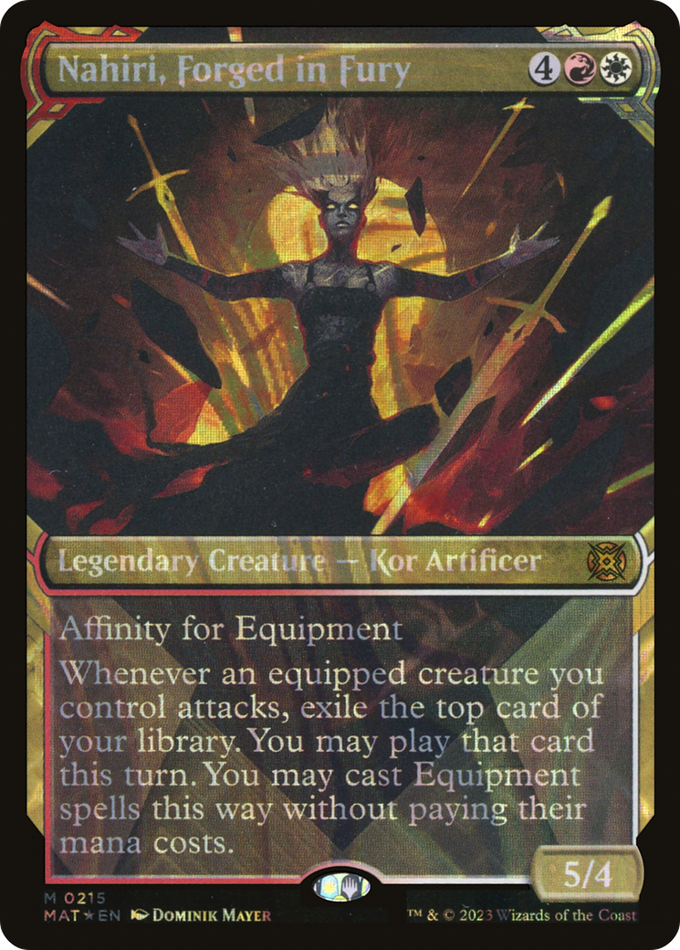 FOIL Nahiri, Forged in Fury (Halo Foil) (MAT-215) - March of the Machine: The Aftermath - Magic The Gathering