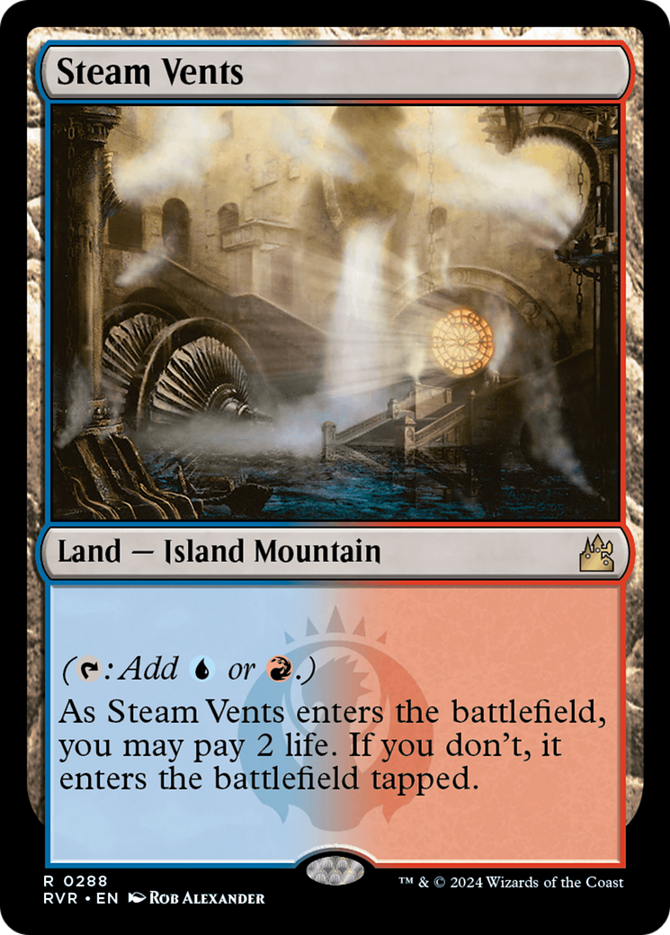 FOIL Steam Vents (RVR-288) - Ravnica Remastered - Magic The Gathering
