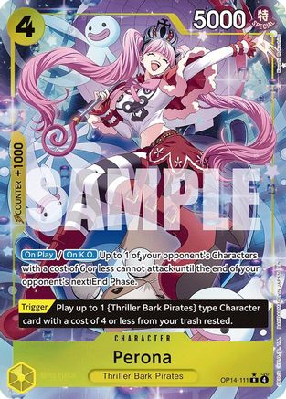 Perona - OP14-111 (Alternate Art) (OP14-111) - The Azure Sea's Seven