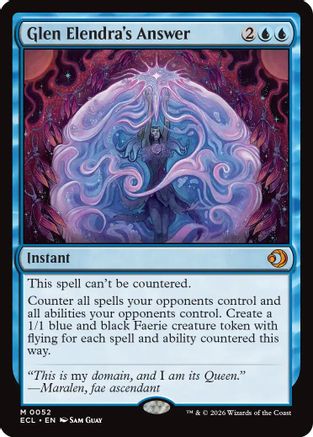 FOIL Glen Elendra's Answer (ECL-052) - Lorwyn Eclipsed - Magic The Gathering