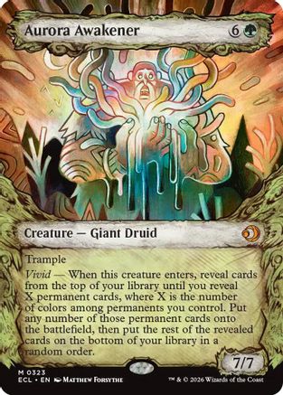 FOIL Aurora Awakener (Showcase) (ECL-323) - Lorwyn Eclipsed - Magic The Gathering