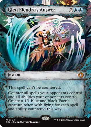 FOIL Glen Elendra's Answer (Showcase) (ECL-306) - Lorwyn Eclipsed - Magic The Gathering