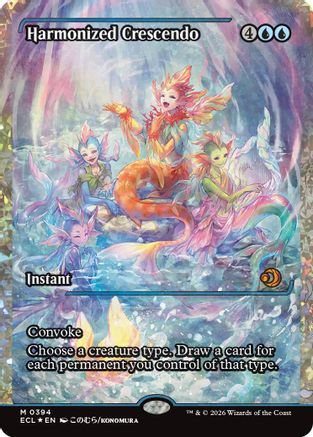 FOIL Harmonized Crescendo (0394) (Showcase) (Fracture Foil) (ECL-394) - Lorwyn Eclipsed - Magic The Gathering