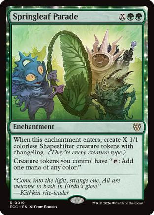 Springleaf Parade (ECC-019) - Commander: Lorwyn Eclipsed - Magic The Gathering