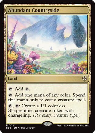 Abundant Countryside (ECC-022) - Commander: Lorwyn Eclipsed - Magic The Gathering