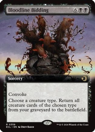FOIL Bloodline Bidding (Extended Art) (ECL-359) - Lorwyn Eclipsed - Magic The Gathering