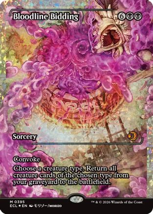 FOIL Bloodline Bidding (Showcase) (Fracture Foil) (ECL-395) - Lorwyn Eclipsed - Magic The Gathering