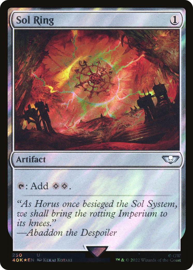 FOIL Sol Ring (250) (Surge Foil) (40K-250) - Warhammer 40,000 Commander - Magic The Gathering