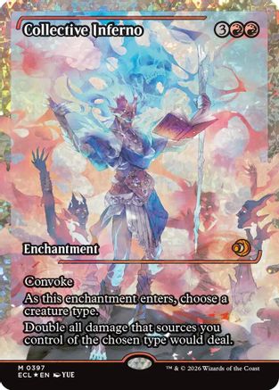FOIL Collective Inferno (Showcase) (Fracture Foil) (ECL-397) - Lorwyn Eclipsed - Magic The Gathering