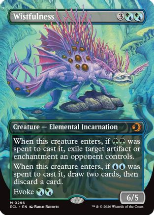 FOIL Wistfulness (Borderless) (ECL-296) - Lorwyn Eclipsed - Magic The Gathering