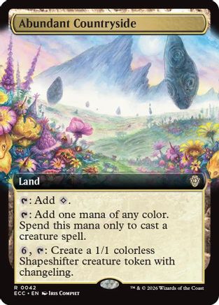 Abundant Countryside (Extended Art) (ECC-042) - Commander: Lorwyn Eclipsed - Magic The Gathering