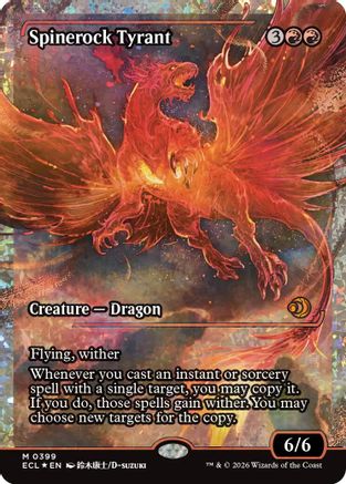 FOIL Spinerock Tyrant (0399) (Showcase) (Fracture Foil) (ECL-399) - Lorwyn Eclipsed - Magic The Gathering