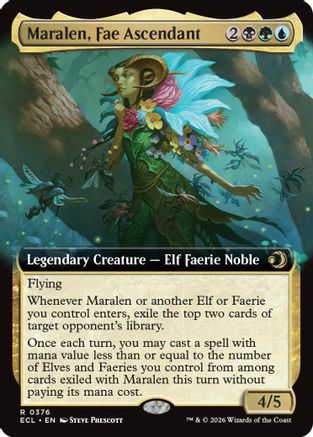 FOIL Maralen, Fae Ascendant (Extended Art) (ECL-376) - Lorwyn Eclipsed - Magic The Gathering