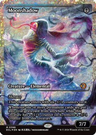 FOIL Moonshadow (0396) (Showcase) (Fracture Foil) (ECL-396) - Lorwyn Eclipsed - Magic The Gathering