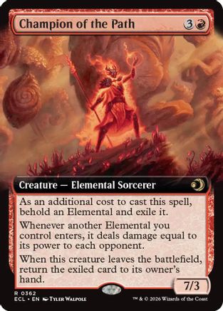 FOIL Champion of the Path (Extended Art) (ECL-362) - Lorwyn Eclipsed - Magic The Gathering